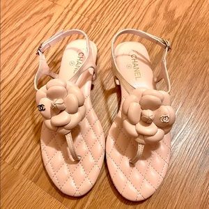 Chanel rose petal sandals (NEW)